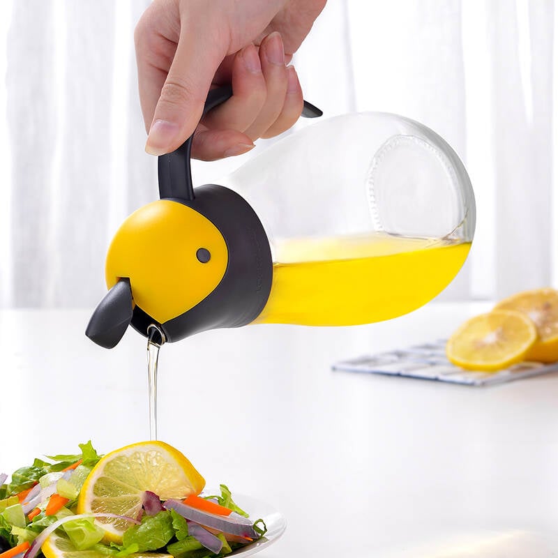Bình Đựng Dầu Bằng Thủy Tinh Với Nắp Mở Tự Động Lock&Lock 550Ml - 3 Màu (Xanh Lá Cây, Tím, Vàng) - CKO201 image number null